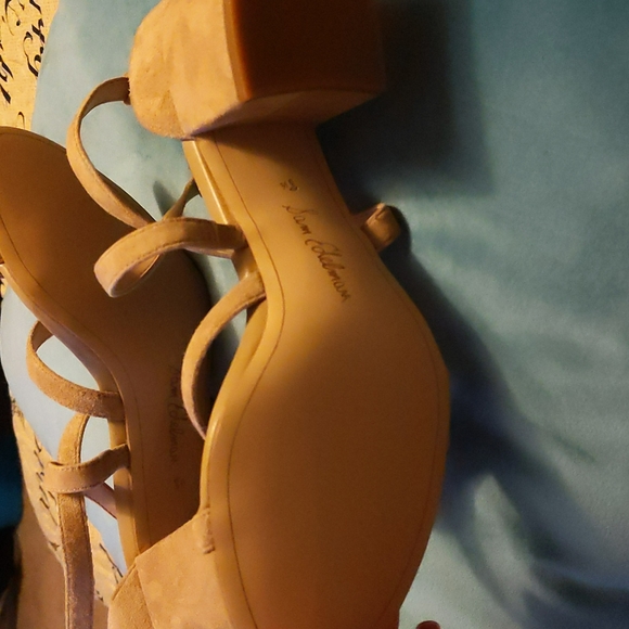 NWOT Sam Edelman Leather Suede Heeled Sandals - Picture 4 of 5